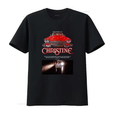 Christine Movie Poster T Shirt Retro Red Car Design Available In Sizes S To 5XL Vintage Washed Top For Everyday Wear