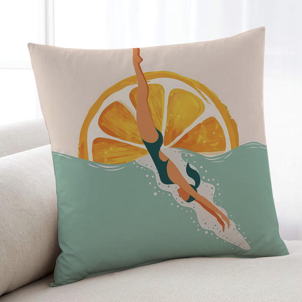 A-Aperol S-Spritz-ES Logo Cushion Cover Home Bedding Sofa Living Room Pillowcase Simple Soft Skin Cushion Cover Party Gift