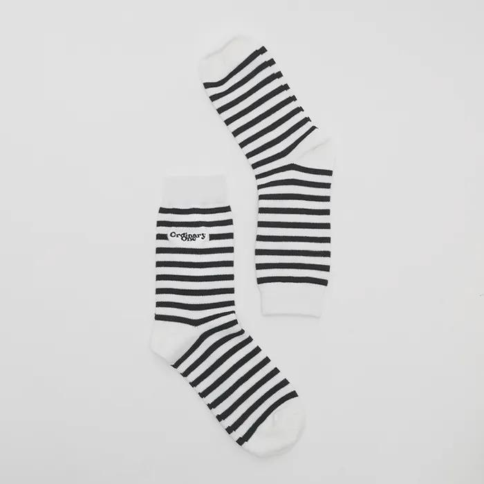 SOCKS STRIPE ORDINARYONE BLACK/BLACK