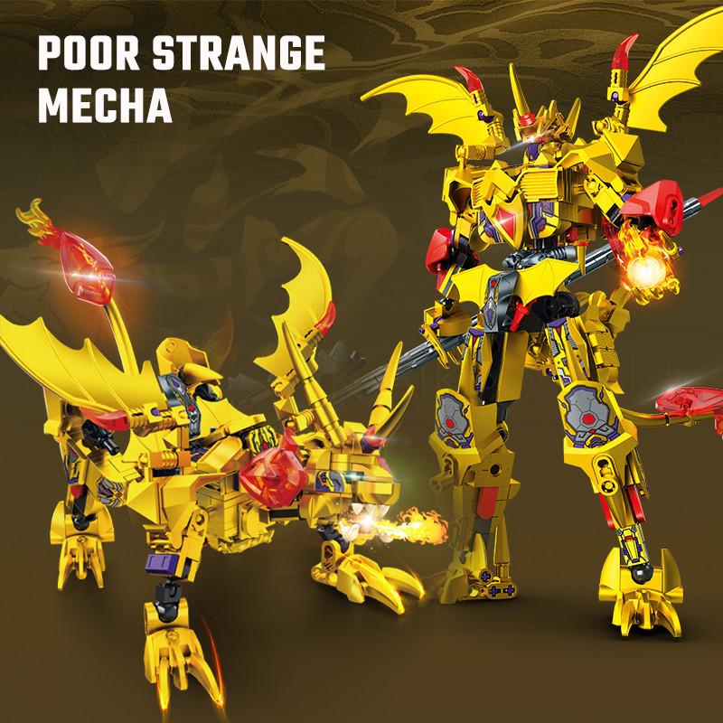 463pcs Creative Transforming Mecha Assemblage Building Blocks MOC Animal Combined Robot Mech Model Bricks Boys Toys Gifts