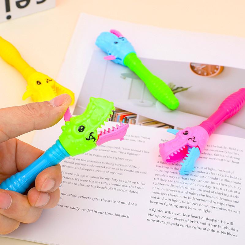 Creative Dinosaur Bite Hand Toy With Plastic Play Set For Childrens Pretend Play Gift