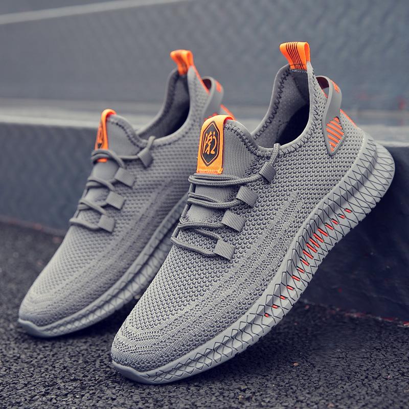 2023 Summer New Fashion Outdoor Mesh Trendy Lace Up Breathable Flyknit Shoes Sports Running Shoes