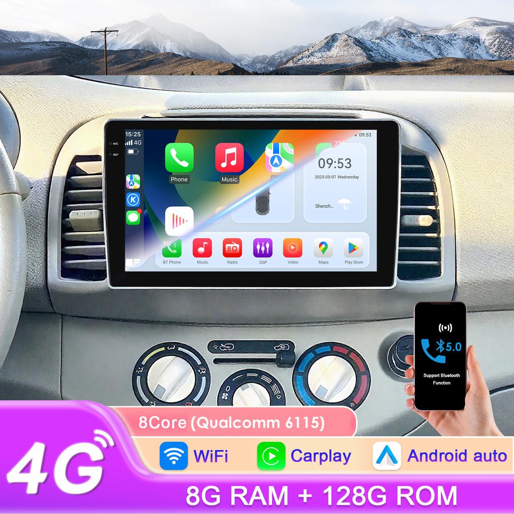OSSURET Radio Auto Android pentru Nissan March Micra K12 2002 -2010 Navigație Auto GPS Unitate Principală Stereo 5G WIFI Multimedia Snapdragon Autoradio Carplay