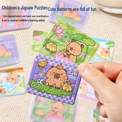 Nezha Capybara Brain Teaser Puzzle: Children's Educational Building Blocks Gift