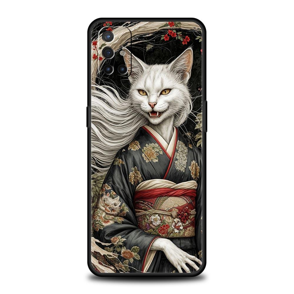 Phone Case For Oneplus 13R 12R 10R 13 12 11 10T Nord N100 N10 Z N30 CE 3 2 2T Pro Lite 5G Soft TPU Cover Animal Cat Tattoo Capas