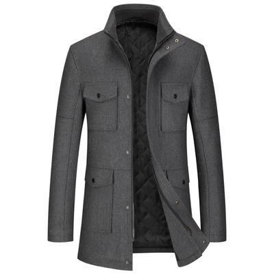 Cappotto di Lana da Uomo Autunno e Inverno Cappotto di Lana da Uomo Business Doppio Collo Cappotto di Lana da Uomo Cappotto da Uomo