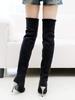 Minesam Long Perfect Long Slimming Legs Women's Knee-High Boots, Soft, Boots, Leg-Lengthening Effect, Fashionable, Legs, (Black, 24.0 cm)