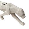 Luxury Home Office Statues 3D Geometric Cheetah Ornament, Durable PLA Modern Minimalist Sculpture, Resin Stone Texture Decor Art Statue, for