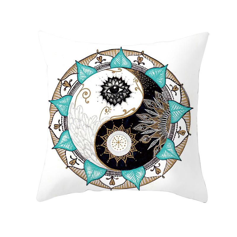 Geometric Mancha Lo Printed Polyester Pillowcase 45x45cm Bohemian Hippie Sofa cushion cover Bedroom Home Decor Pillowcase