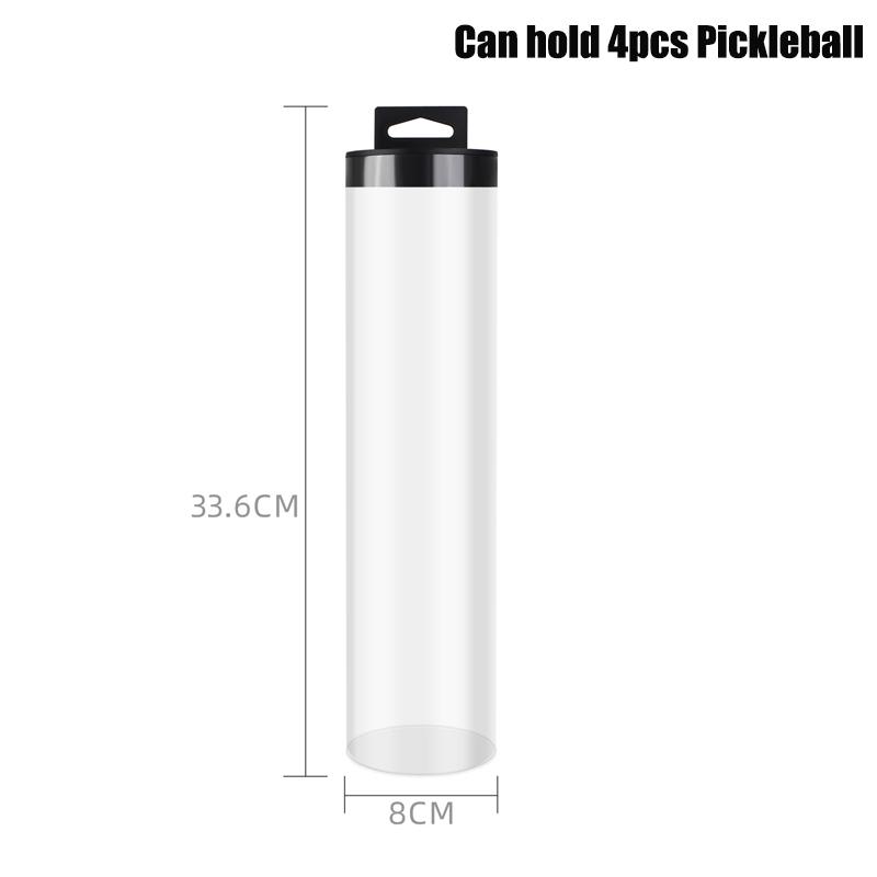 Transparent Pickleball Storage Box With Lid Cylindrical Empty Ball Holder Pickleball Tube Barrel Badminton Baseball Tennis