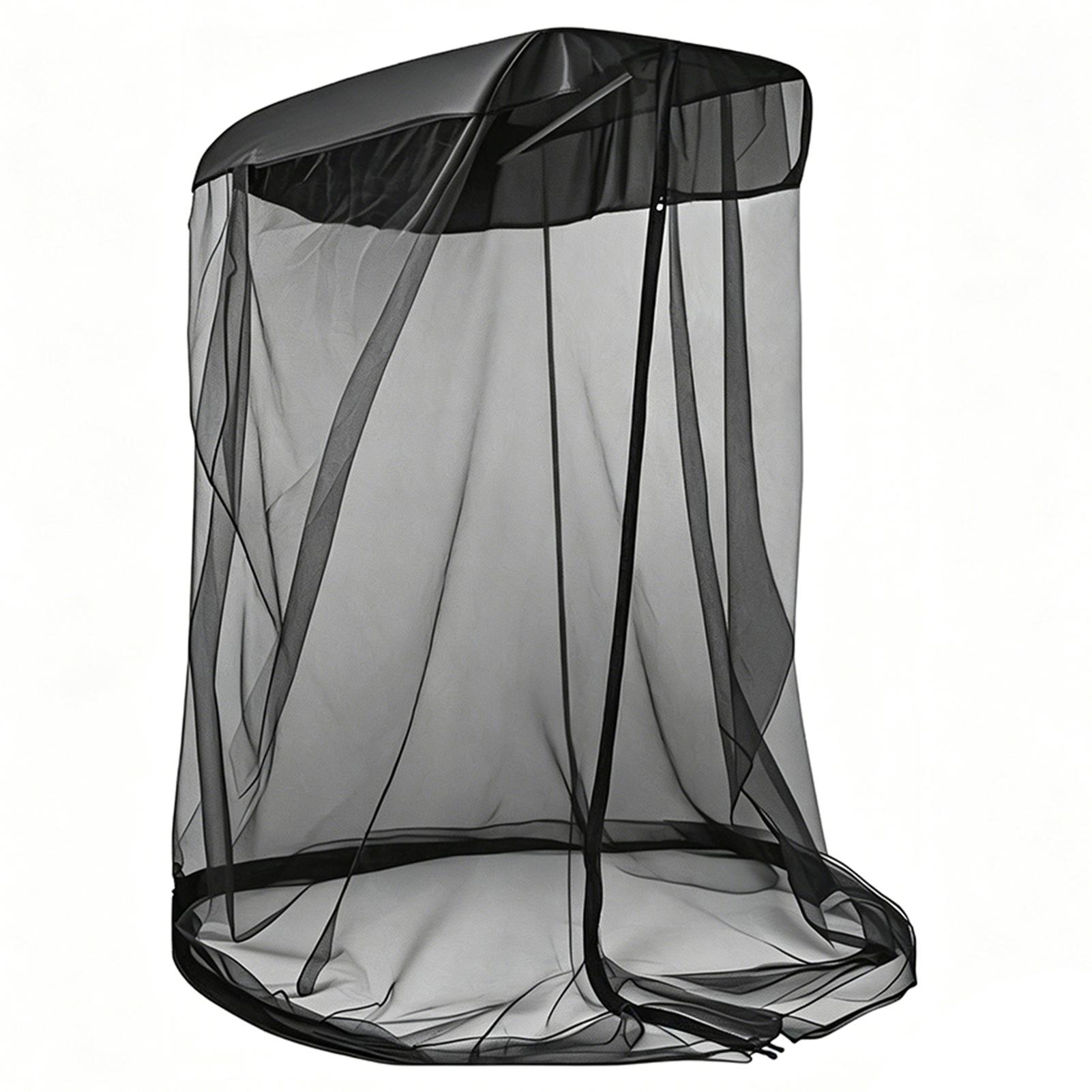 Fishing Swing Mosquitoes Net Sunshade Mesh Cover 360° Full Bugs Protection Integrated UV Sunshade Top Tool-Free Installation