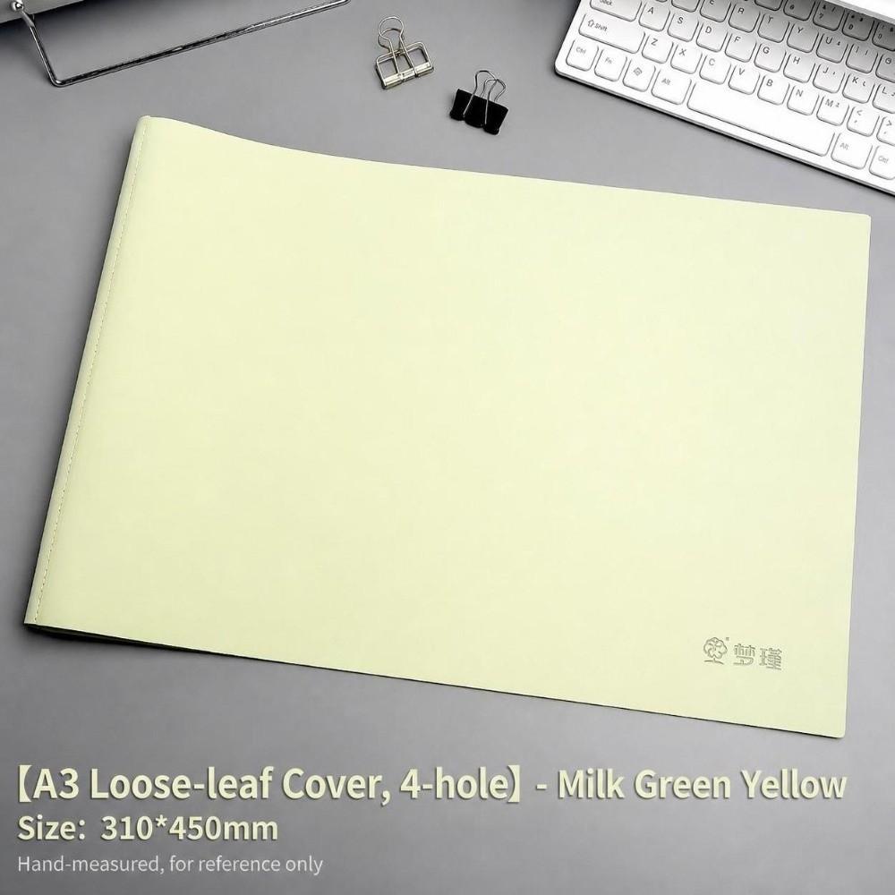 4-Hole Binder A3 Loose Leaf Notebook Soft PU Leather Loose Leaf Journal Students
