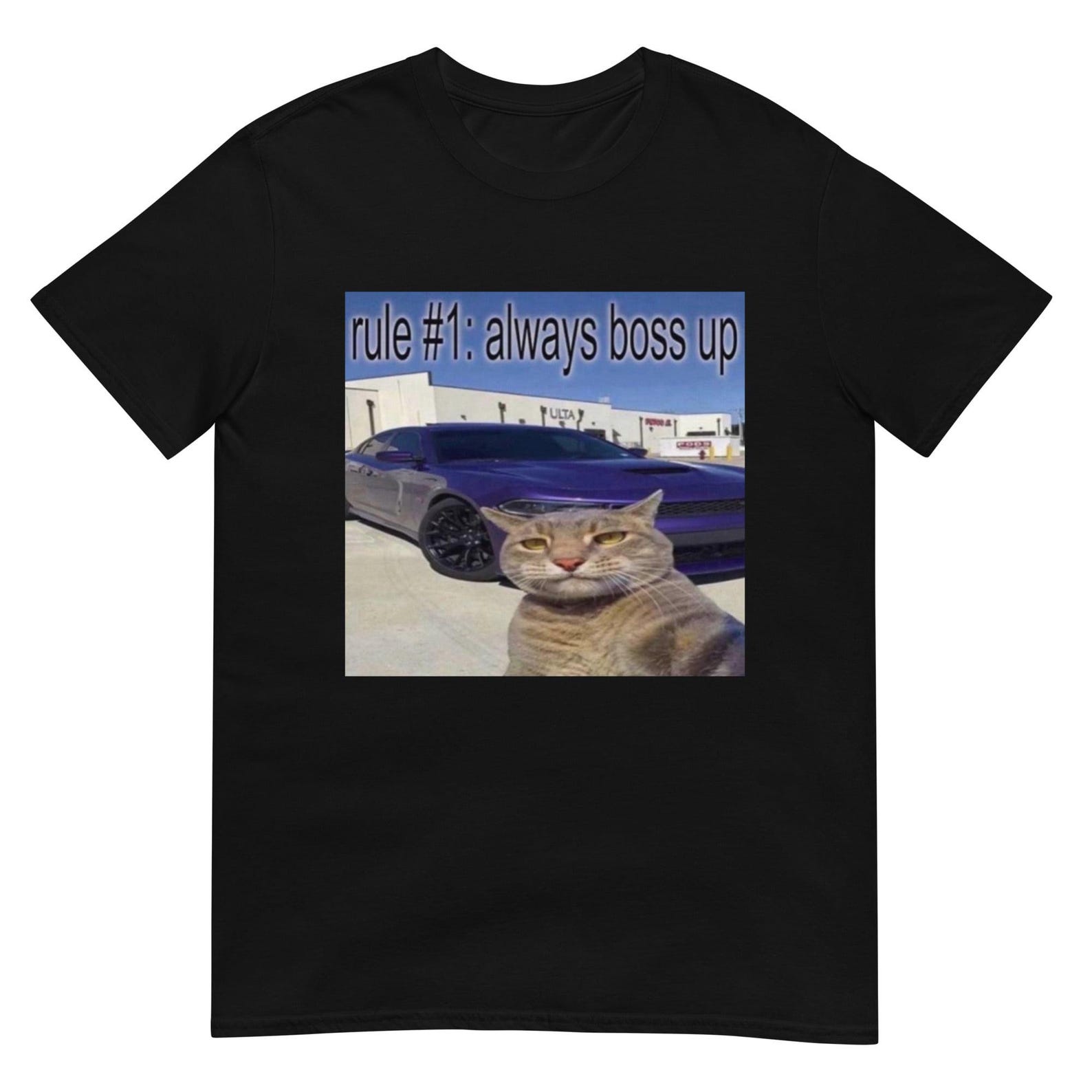 Rule #1 Always Boss Up Cat Meme Unisex T-Shirt 2XL