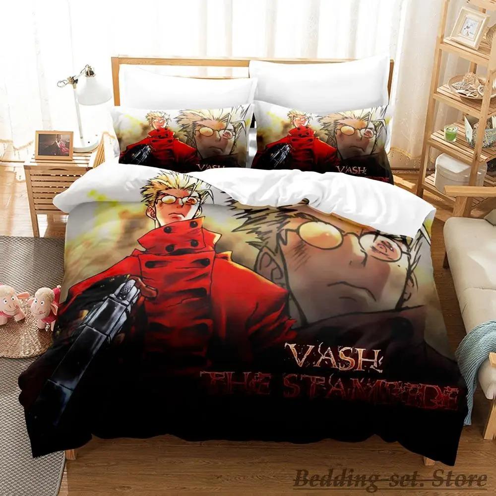 TRIGUN STAMPEDE Anime Bettwäsche Set Einzelbett Twin Full Queen King Größe Bettbezug für Erwachsenen Kinder Schlafzimmer
