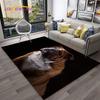 Cartoon French Pit Bull Dog Pet Carpet Rug for Home Living Room Bedroom Sofa Doormat Decor,kids Play Area Rug Non-slip Floor Mat