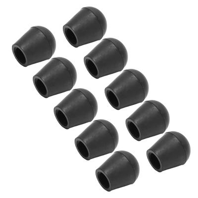 19mm Walking Cane Tip Prevent Slip Wearable Low Noise Round Rubber Crutch Tips for Bath Chair Foot 10pcs