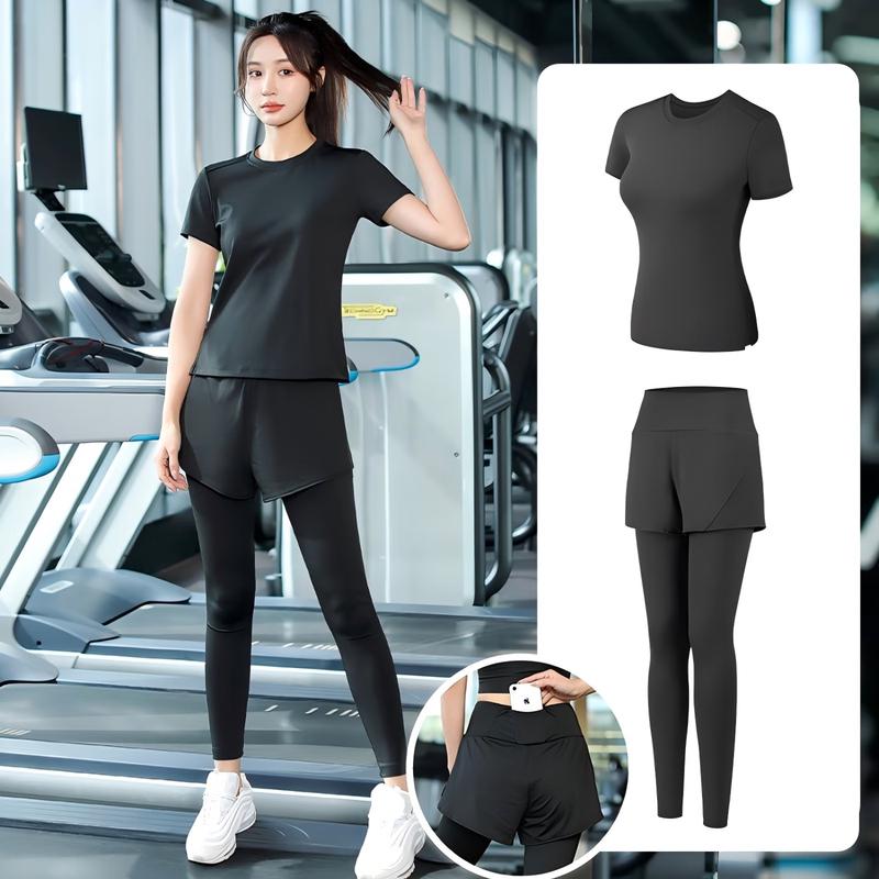 OEING Women s Short Sleeve Yoga Set