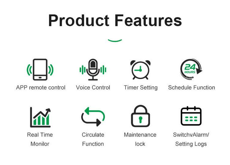 Smart WiFi Mobile Remote 2P Circuit Breaker Timer Switch