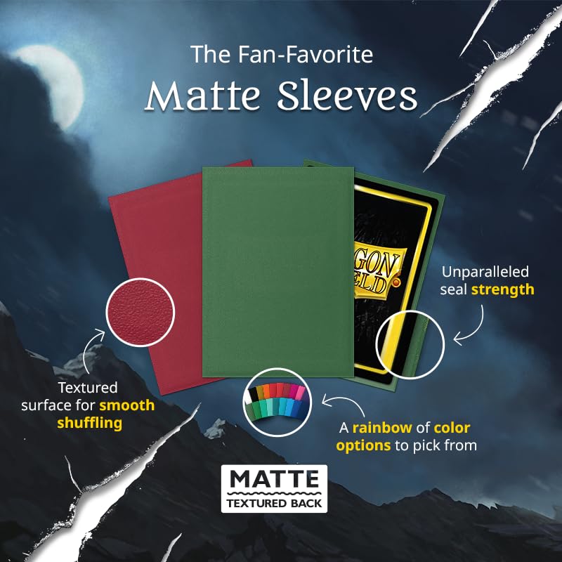 Dragon Shield Matte Standard Midnight 100 Sleeves, Size, Blue, Sleeves, AT-11057