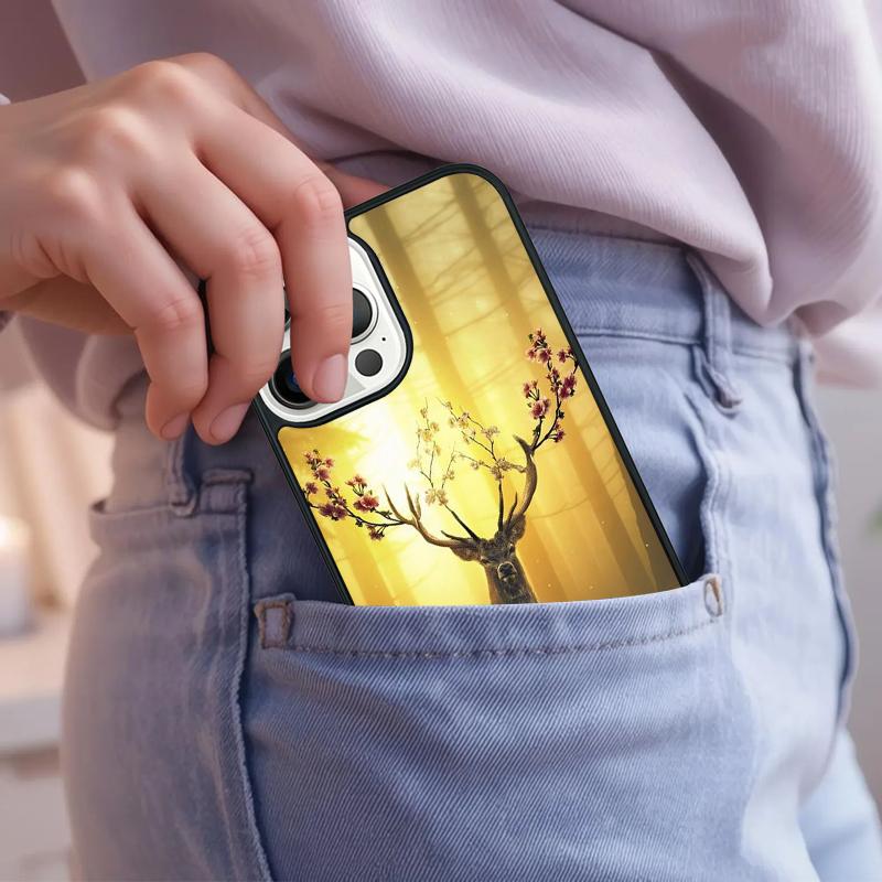 Deer Soft Phone Case For iPhone 17 Air 15 16e 14 13 Pro Max Coque 12 11 Pro Max PLUS cover
