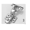 Stainless Steel Fixed  Cabinet  Hinge  Mute Buffer Door Hinge Door and Window Hardware Fittings.