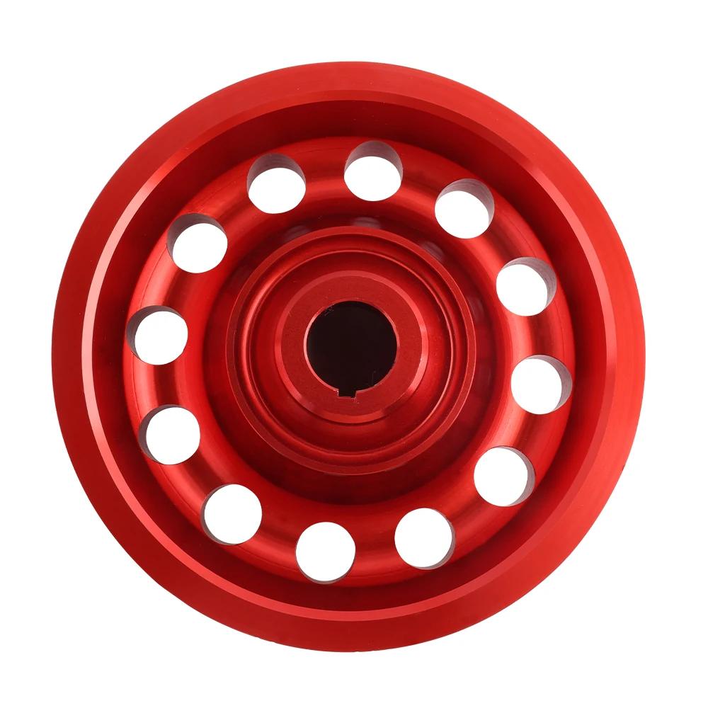

Racing Car Light Weight Aluminum Crank Crankshaft Pulley For 1992-1995 Honda Civic SOHC D16 Red Blue червоний