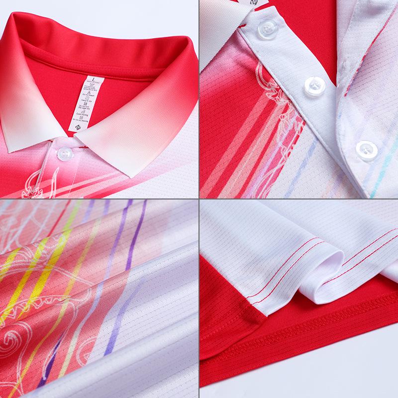 Schnelltrocknende Teamuniform für Herren und Damen: Badminton-, Tischtennis-, Tennis-, Volleyball-Shirt.