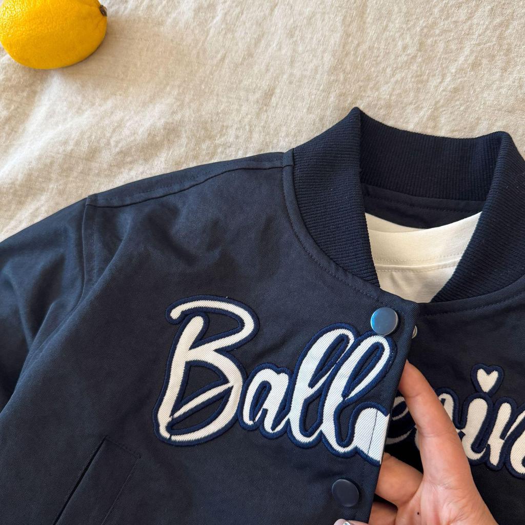 2025 Frühling Kinder Baseballjacke - Gesticktes Buchstaben-Design für Jungen und Mädchen