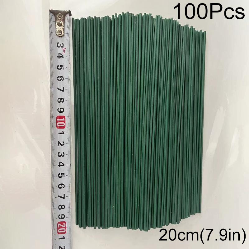 100Pcs/Pack Metal Simulation Flower Accessories Iron Craft Wire For DIY Crafting Floral Flower Stem Wire Handicrafts