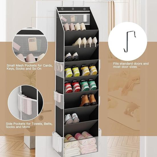 Shoe Organizer 8 Tier Over The Door Shoe Organizer Hanging Closet Shoe Storage