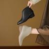 Fashion 2025 New Autumn Women Boots Genuine Leather Women Shoes Round Toe Chunky Heel Solid Modern Boots Daily Shoes Ankle Boots