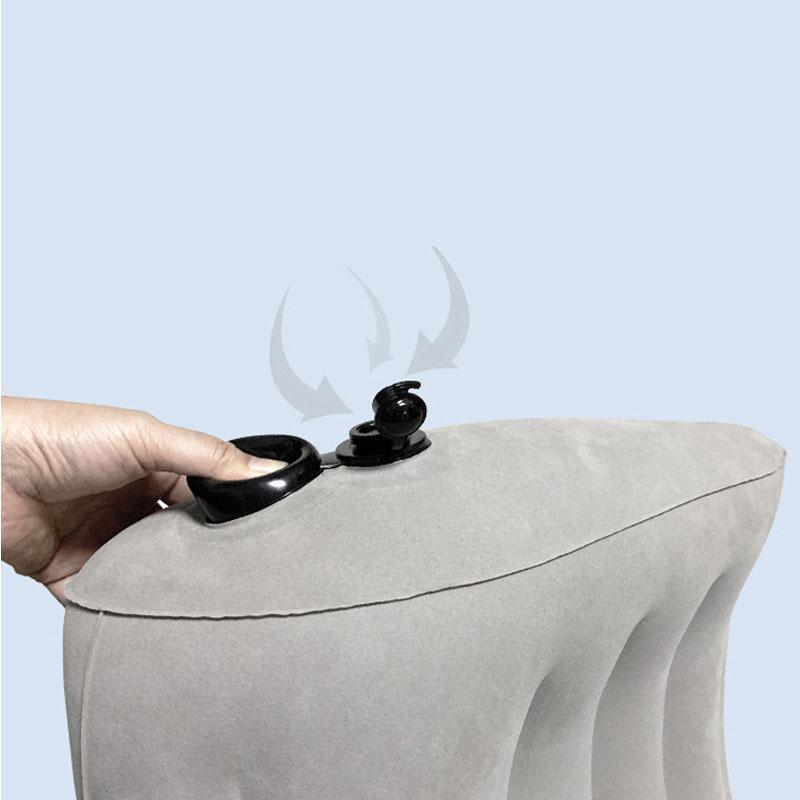 Press And Inflate Waist Pillow, Portable Travel Pvc Plush Pillow, Travel Lumbar Support, Office Seat Cushion