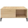 Vidaxl Stolik Kawowy, Dąb Sonoma 80X80X36,5 Cm Materiał Drewnopochodny