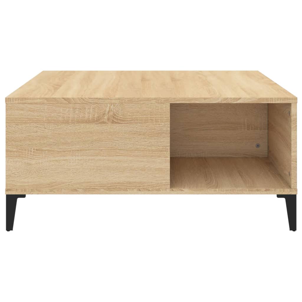 Vidaxl Stolik Kawowy, Dąb Sonoma 80X80X36,5 Cm Materiał Drewnopochodny