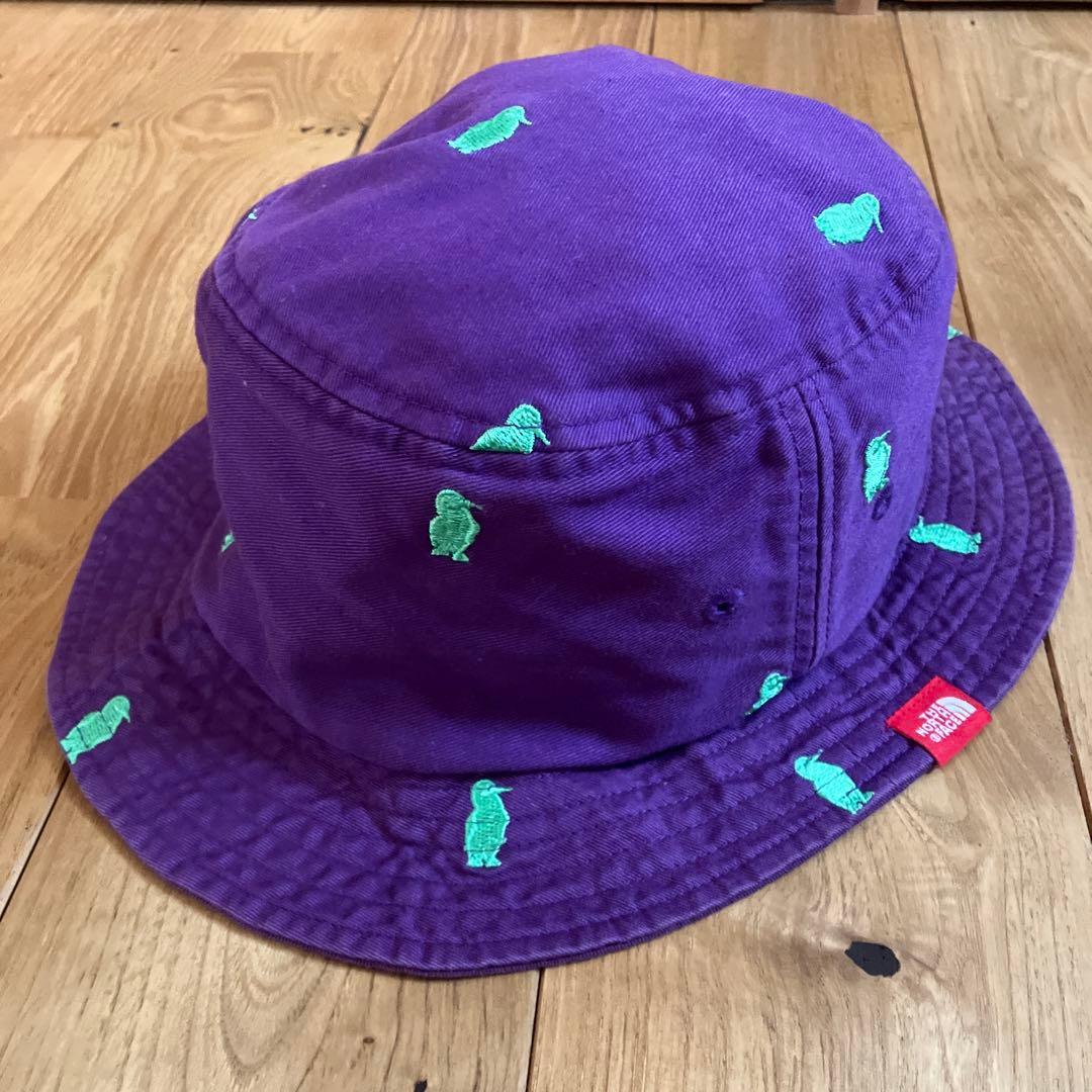 Used THE NORTH FACE Chums Bucket Hat Purple Penguin Embroidery