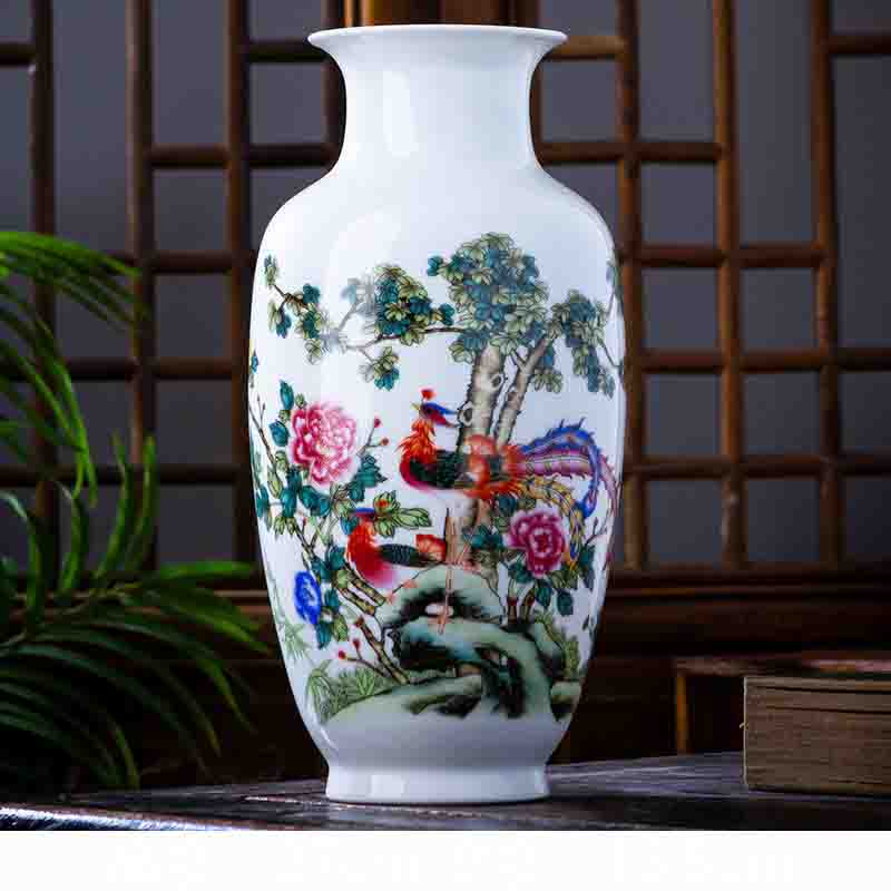 Chinese Jingdezhen Ceramic Vase Ornaments Office Store Club Bar Furnishing Crafts Home Livingroom Desktop Accessories Decoration