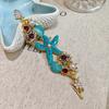 Seaside Vacation Style Pearl Starfish Shell Women's Bracelets New Inlaid Rhinestone Bracelet High-end Luxury Designer Zircon