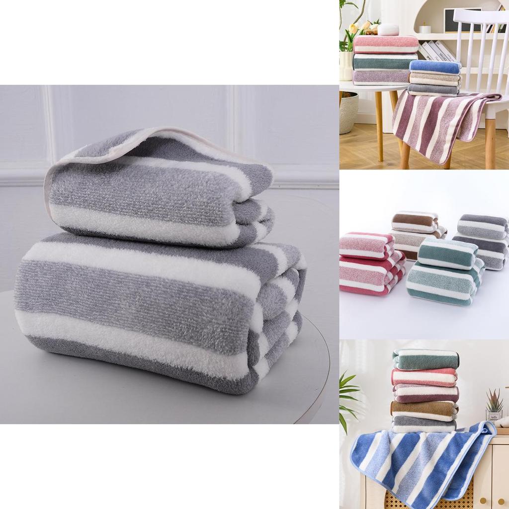 Bath Towel Wrap Coral Fleece Thick Large Absorbent Home Use For Face And Body