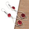 925 Mozambique Silver Sterling Garnet Earring Gemstone Jewelry Handmade
