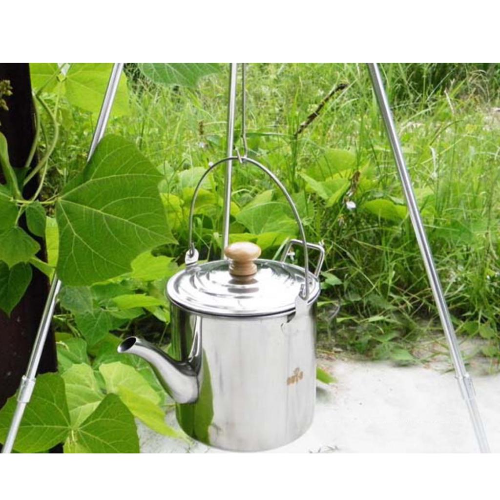 Stainless Steel Kettle Backpacking Coffee Tea Pot with Handle Outdoor 2Lbuy at a low prices on