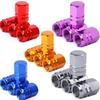 Tire Valve Stem Caps Decorative Tires Accessories Aluminum Alloy Nipple Wheel Caps For Cars Motorcycles Bicycle Cover Dustproof Valve Stems 1