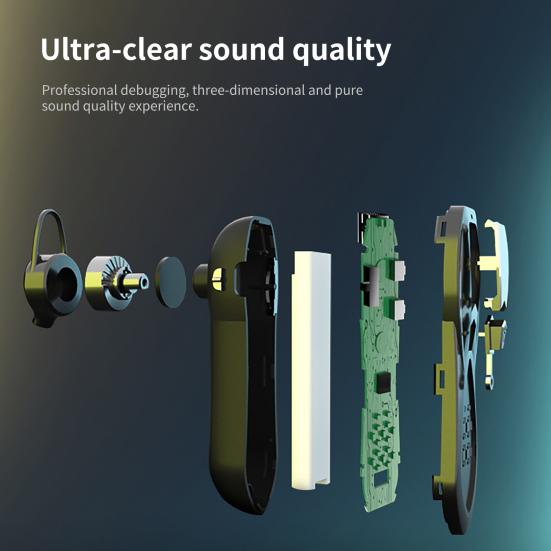 Wireless Earphone Multifunctional Noise Reduction Digital Display Bluetooth-compatible5.1 Ear Hook HiFi Single Earbud for Calling
