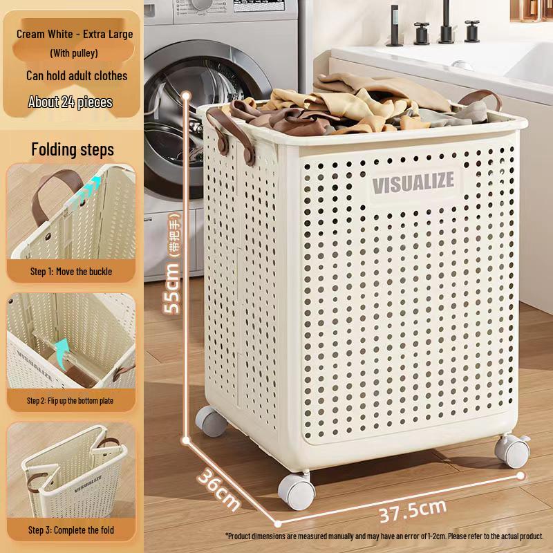 Foldable Large Capacity Laundry Hamper for Bathroom/Balcony