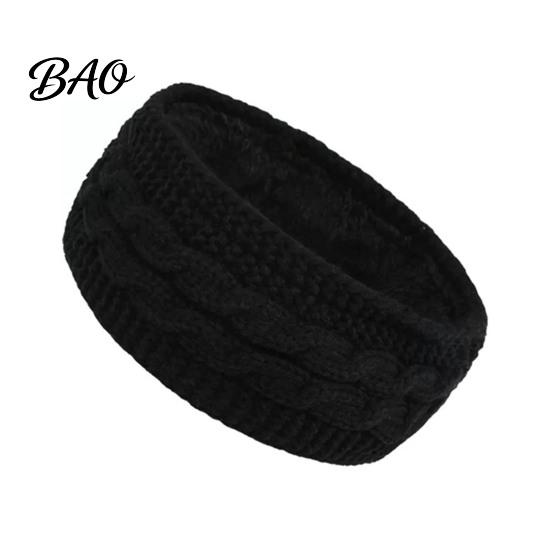 Fashionable Twist Knit Head Wrap Winter Headbands for Women, Thickened Knitted Ear Warmers, Cold Warm Protection Weather Fleece Lined Hairband Outdoor