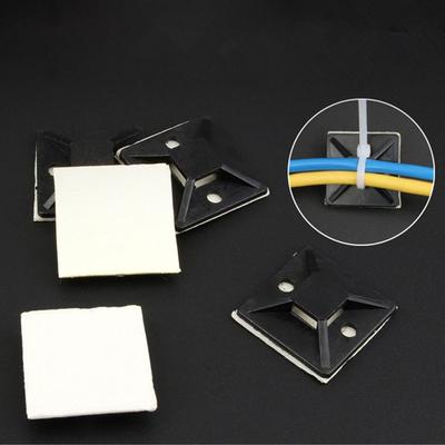 Wall Holder Clip/Clamp Mount Self Adhesive Cable Tie Base Zip Tie Base Removable Cable Holder