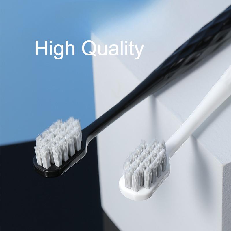 2Pcs/Set Antibacterial Wide Head Soft Bristled Toothbrushes for Adults Manual Couple Toothbrushes Home Toiletries Oral Set Women