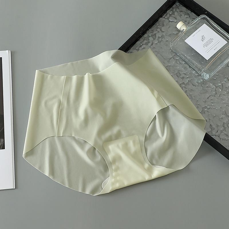 

Однотонные трусики-маска для лица из ледяного шелка, легкие, дышащие, невидимые, с высокой талией, утягивающие живот, женские трусики One size