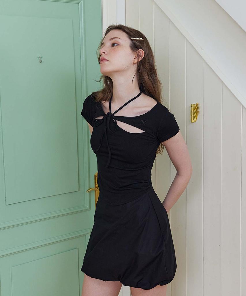 Etosome Balloon Mini Skirt (Black)
