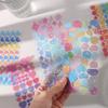 2 Pcs Color Fantasy Series Decorative PVC Laser Stickers Scrapbooking Stick Label Diary Stationery Album Rainbow Ribbon Sticker