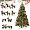 Festive Atmosphere Decoration for Bars Black Goat Christmas Tree Hanging Ornament, 2D Acrylic Decor Trees Pendant, Decorative Car Accessory